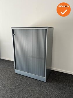 Roldeurkast - BASIC - 109x80x45cm - Zilvergrijs met 1 deur