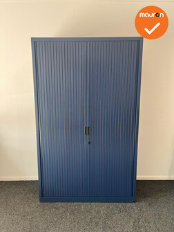 Roldeurkast - Basic - 195x120x45cm - Blauw met blauwe kunststof roldeuren