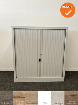 Robberechtse roldeurkast - 105x100x45cm - lichtgrijs - brede lamel