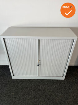 Robberechtse roldeurkast - 105x120x45cm - lichtgrijs - brede lamel