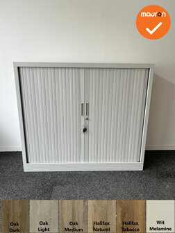 Robberechts roldeurkast - 105x120x43 - Witbeige - inclusief 2 sleutels