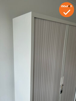 Robberechts roldeurkast - 198x120x43 - wit met witte deuren- inclusief 2 sleutels
