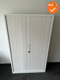 Robberechts roldeurkast - 198x120x43 - wit met witte deuren- inclusief 2 sleutels