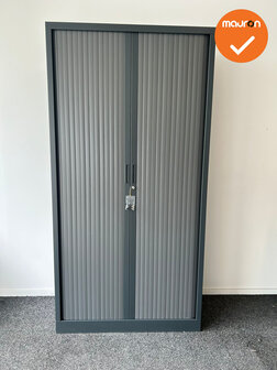 Robberechtse roldeurkast - 198x100x43cm - Antraciet - inclusief 2 sleutels