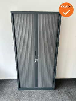 Robberechtse roldeurkast - 198x100x43cm - Antraciet - inclusief 2 sleutels