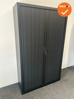 Mauforce Roldeurkast - V-serie - NIEUW - 198x120x43 cm - Zwart - inclusief 2 sleutels