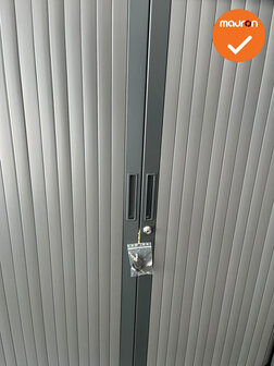 Robberechts roldeurkast - 120x100x43 - antraciet - inclusief 2 sleutels
