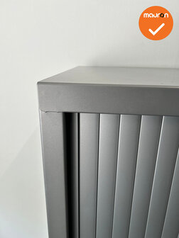 Robberechtse roldeurkast - 120x120x45cm - Zilvergrijs - inclusief 2 sleutels
