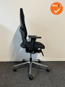 Grahl Xenium Classic bureaustoel - Nowystyl - Classic  - refurbished - Zwarte stoffering met grijze zijkant zitting - chroom vo