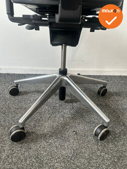 Rohde &amp; Grahl - Xenium - Duo-Back - Met hoofdsteun -  Antracietgrijze stoffering - Gepolijst aluminium voetkruis