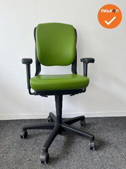 Ahrend 230 bureaustoel - refurbished - Medium Rug - Groen kunstleer