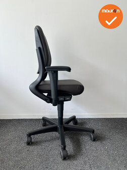 Ahrend 230 bureaustoel - Nieuw bruin kunstleer - Zwart voetkruis