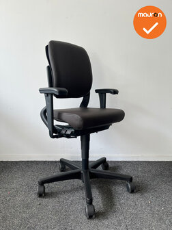 Ahrend 230 bureaustoel - Nieuw bruin kunstleer - Zwart voetkruis