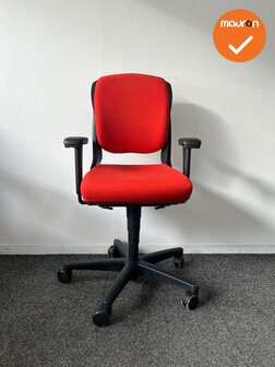Ahrend 230 bureaustoel - refurbished - Medium Rug - Rood/oranje