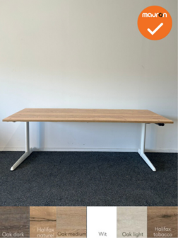 Ahrend 500 slingerverstelbaar bureau - nieuw blad naar keuze - afmetingen naar keuze - wit onderstel