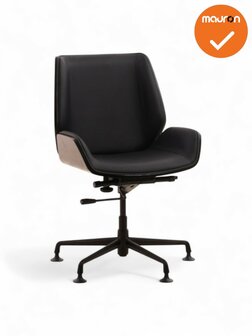 Vergaderstoel Charles - NIEUW - zwart kunstleer