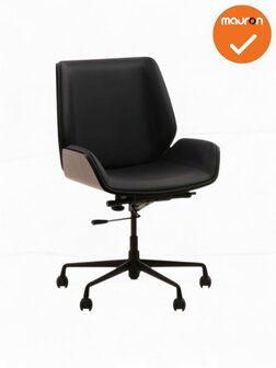 Vergaderstoel Charles - NIEUW - zwart kunstleer