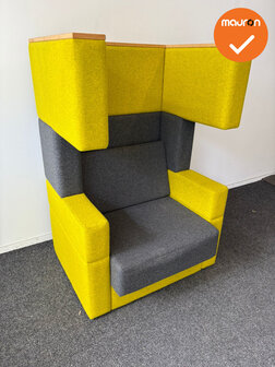 Akoestische design Fauteuil - Geel / Antraciet- refurbished