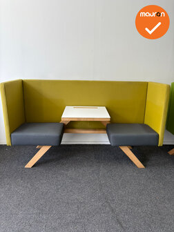 Design Zitmeubel - TOOaPICNIC Hide 110 - Geel met Antraciet