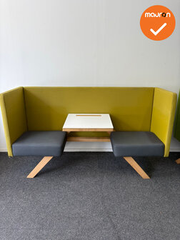 Design Zitmeubel - TOOaPICNIC Hide 110 - Geel met Antraciet