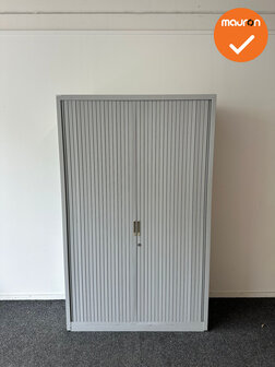 Roldeurkast - 195x120x45cm - Grijs met metalen deuren