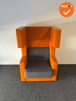 Akoestische design Fauteuil - Oranje / Antraciet- refurbished