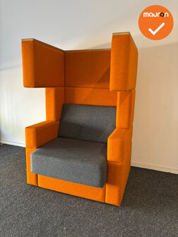 Akoestische design Fauteuil - Oranje / Antraciet- refurbished