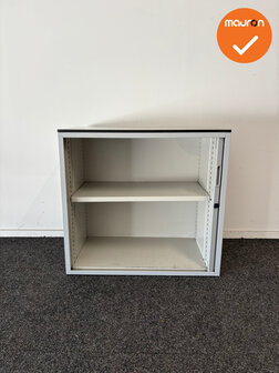 Roldeurkast - Basic - 74x80x45cm - wit met metalen deuren