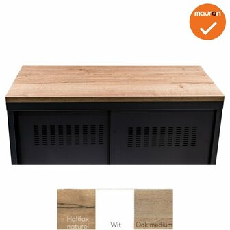 Schuifdeurkast -  Basic - Zwart - 105cm