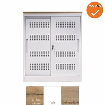 Schuifdeurkast -  Basic - Wit - 105cm