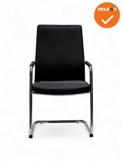 Vergaderstoel Helsinki - NIEUW - Zwart - Chrome onderstel