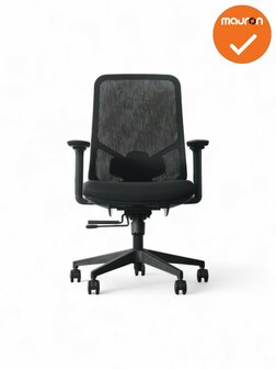 Bureaustoel Mik - NIEUW - Zwarte stoffering - zwart voetkruis