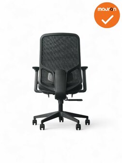 Bureaustoel Mik - NIEUW - Zwarte stoffering - zwart voetkruis