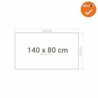 Los bureaublad 140x80 cm in diverse kleuren