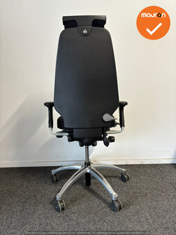 RH Logic 400 - Nieuwe zwarte stoffering  - Met hoofdsteun - Inclusief lendepomp - chrome voetkruis