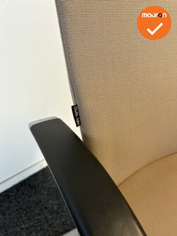 Vergaderstoel - Ahrend - A350 - Beige stoffering - Zilvergrijs frame