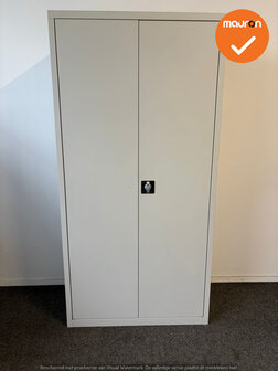 Ronis Draaideurkast Lockerkast  - 200x100x50cm - Zilvergrijs