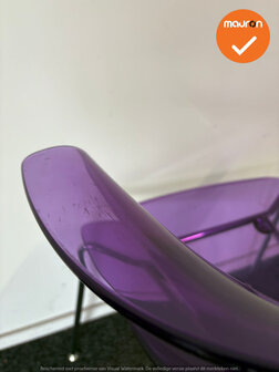Design Vergaderstoel - Paars - Chrome onderstel 