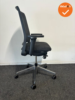 Gispen Zinn  - 4D Armleggers - Antracietgrijze stoffering - Chroom voetkruis