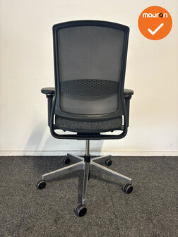 Gispen Zinn  - 4D Armleggers - Antracietgrijze stoffering - Chroom voetkruis