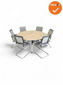 Ronde vergadertafel - Mauforce  - &Oslash;160 cm - NIEUW
