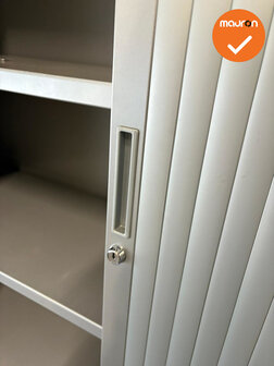 Roldeurkast - Basic - 195x120x45 - Zilvergrijs met zilvergrijze deuren