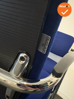 Set van 6 - Ahrend 4230 / 262 - Blauwe stoffering - Chrome frame