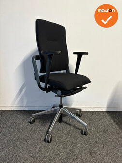 Rohde &amp; Grahl - Xenium - Classic -  Nieuwe zwarte stoffering - Nieuwe armpads - Chroom voetkruis - Antraciet rugbeugel