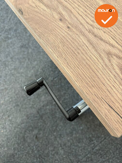 Gispen bureau &ndash; Slinger verstelbaar &ndash; 180x80 &ndash; Zilvergrijs - Nieuw blad naar keuze