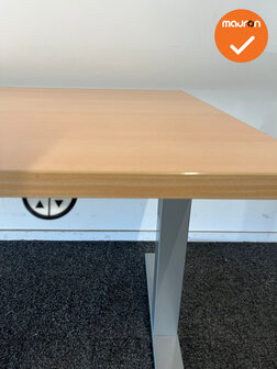 Actiforce - zit-sta bureau - zilvergrijs onderstel - 160x80 - nieuw blad naar keuze