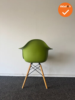 Design Vergaderstoel - Lime groen - houten onderstel - set van 2