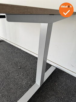 LINAK slinger zit-sta bureau - Zilvergrijs onderstel - 160x80 - blad in kleur naar keuze