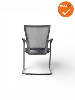 Matrix sledeframe vergaderstoel stapelbaar mesh rug