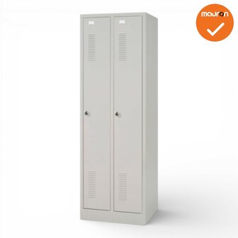 Kledingkast 2-deurs - 180x59x50 cm - Grijs